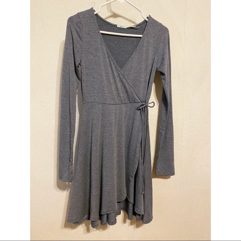 Kimchi Blue Long Sleeve Tulip Wrap Dress